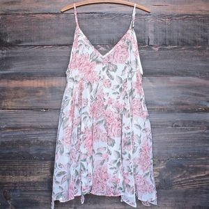 Melrose place floral chiffon swing dress